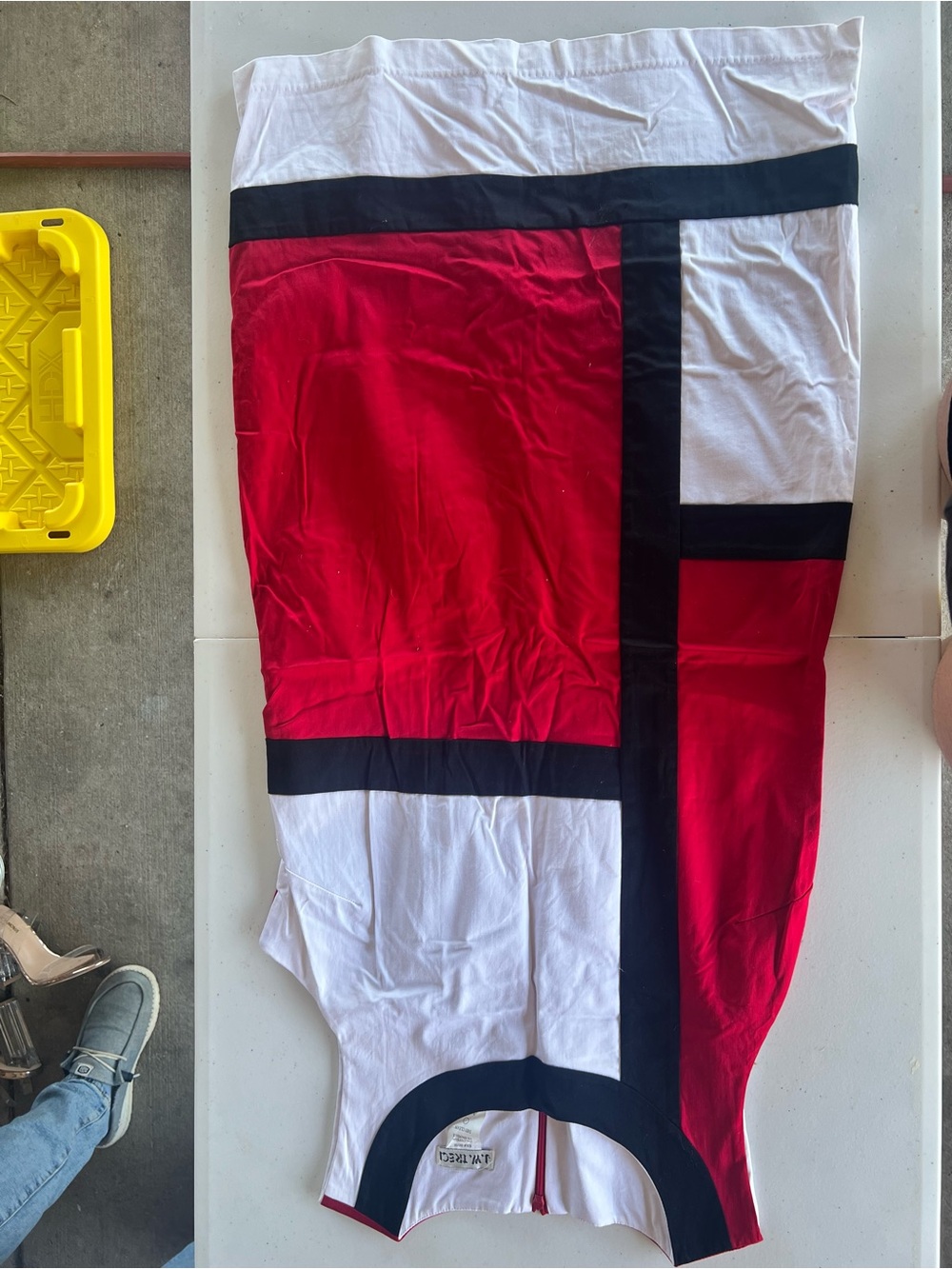 Colorblock Red and White Women’s dress
